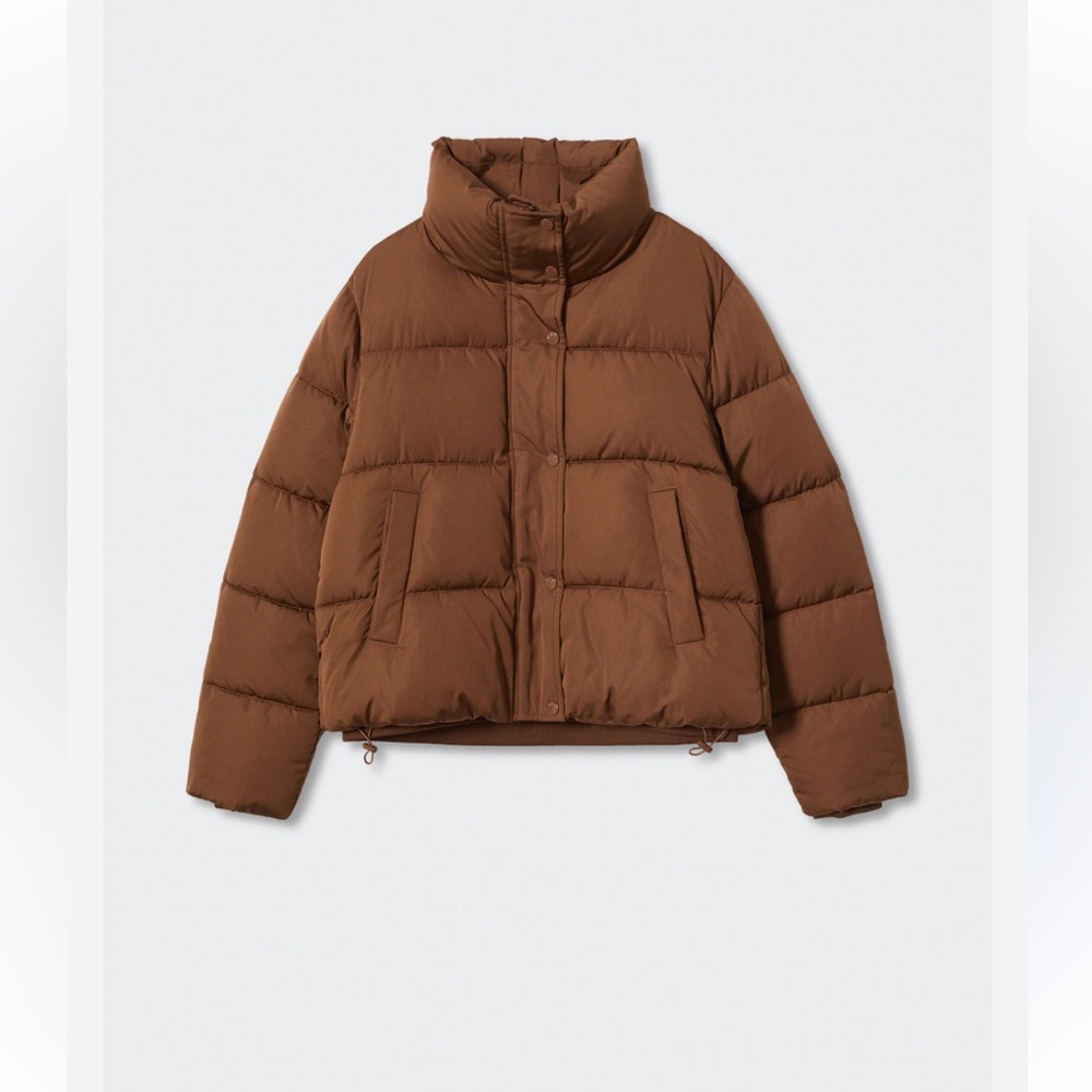 Mango Brown Puffer Jacket